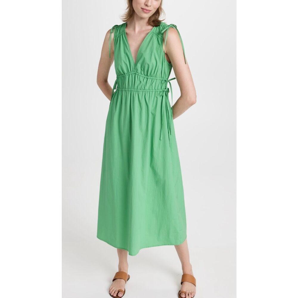 Rails Constantine Kelli green midi dress tie waist size small